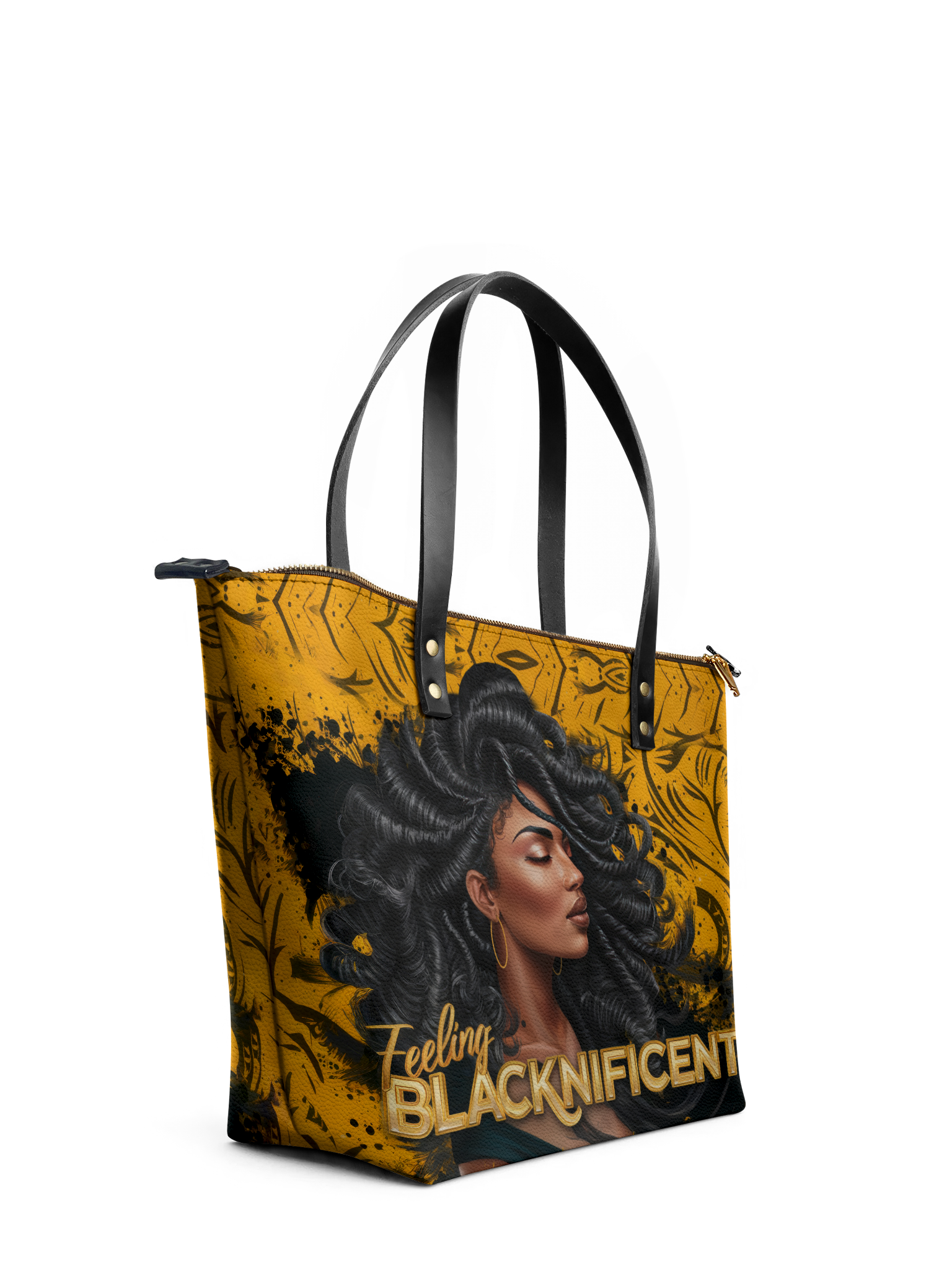 "Blacknificent" Leather Tote Bag