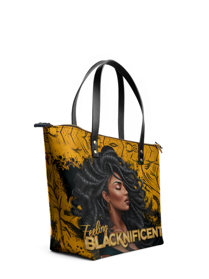 "Blacknificent" Leather Tote Bag