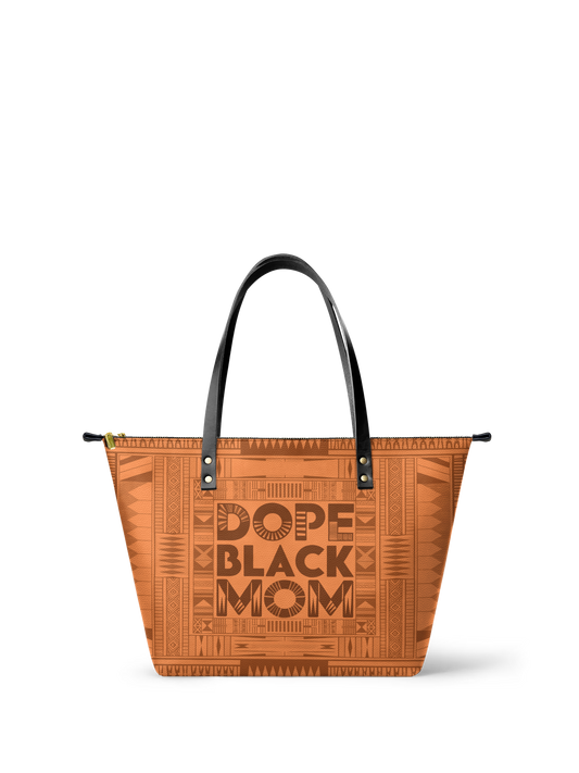 "Dope Black Mom" Leather Tote Bag