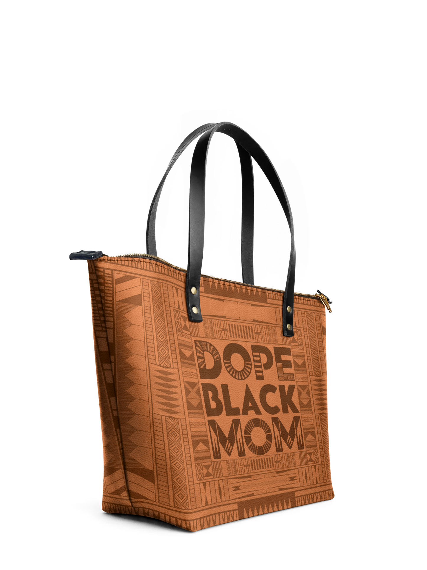 "Dope Black Mom" Leather Tote Bag