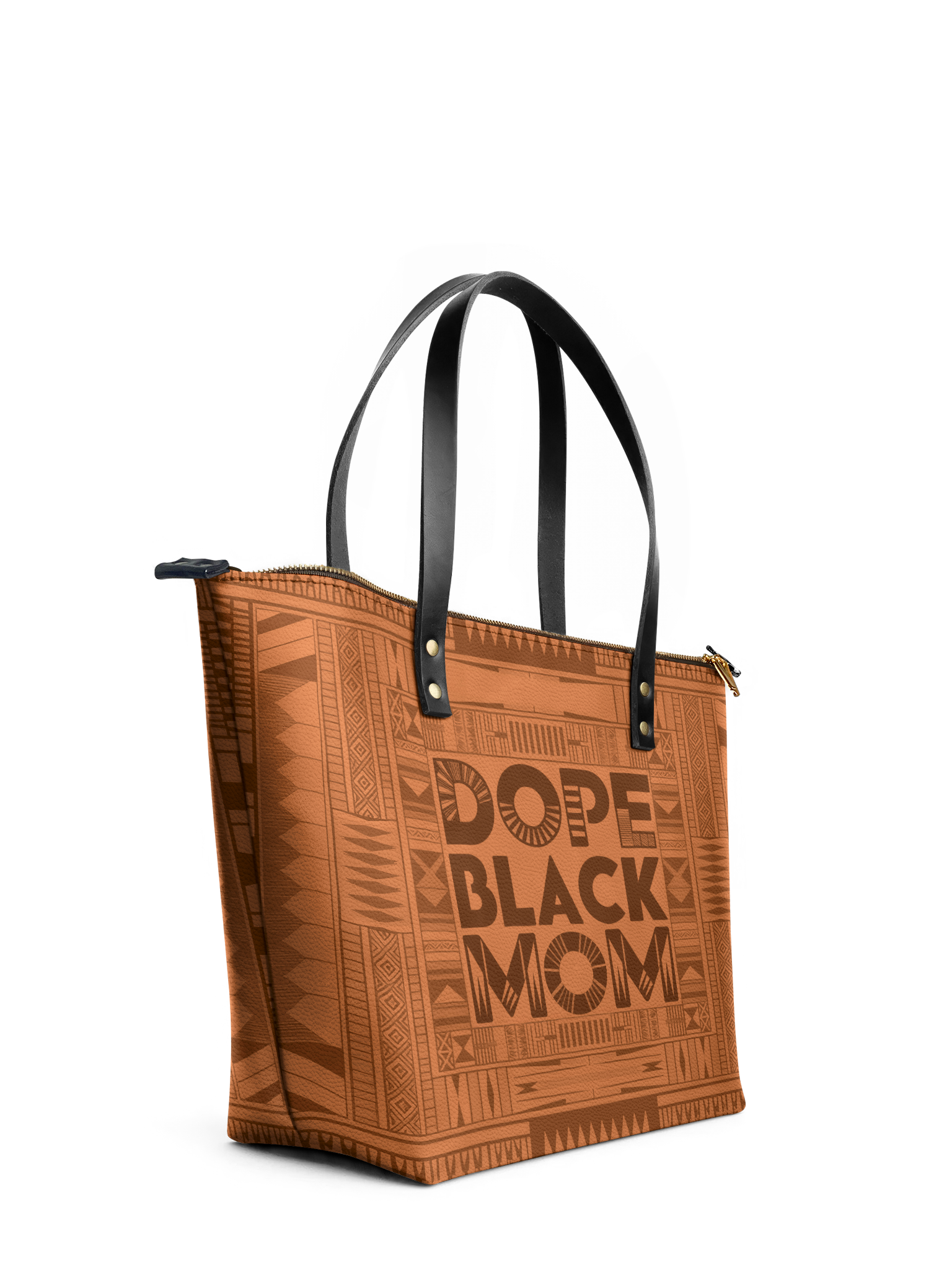 "Dope Black Mom" Leather Tote Bag