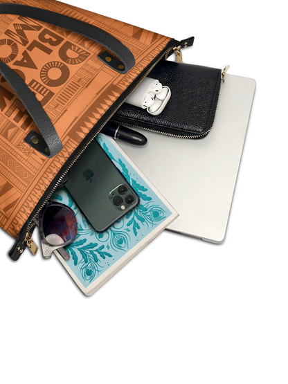 "Dope Black Mom" Leather Tote Bag