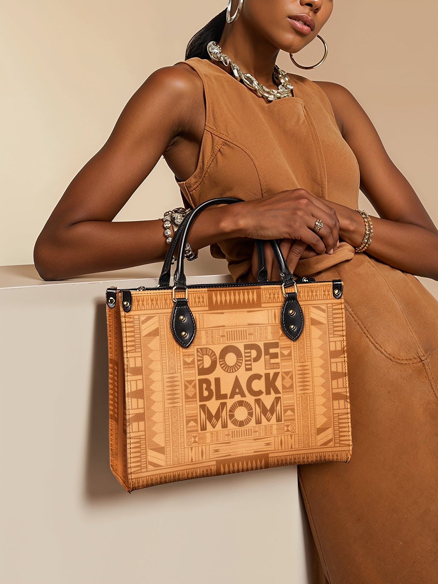 "Dope Black Mom" Leather Handbag