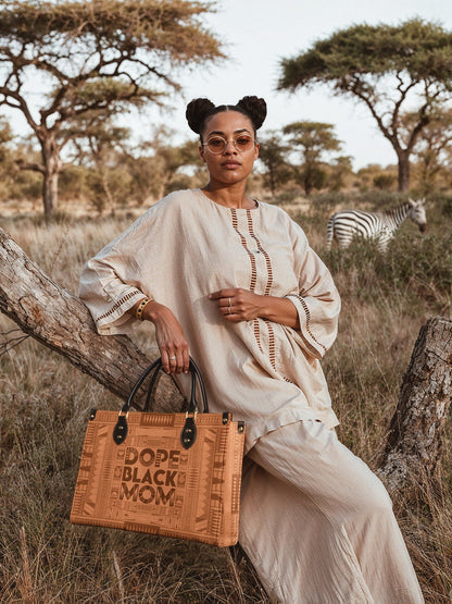 "Dope Black Mom" Leather Handbag