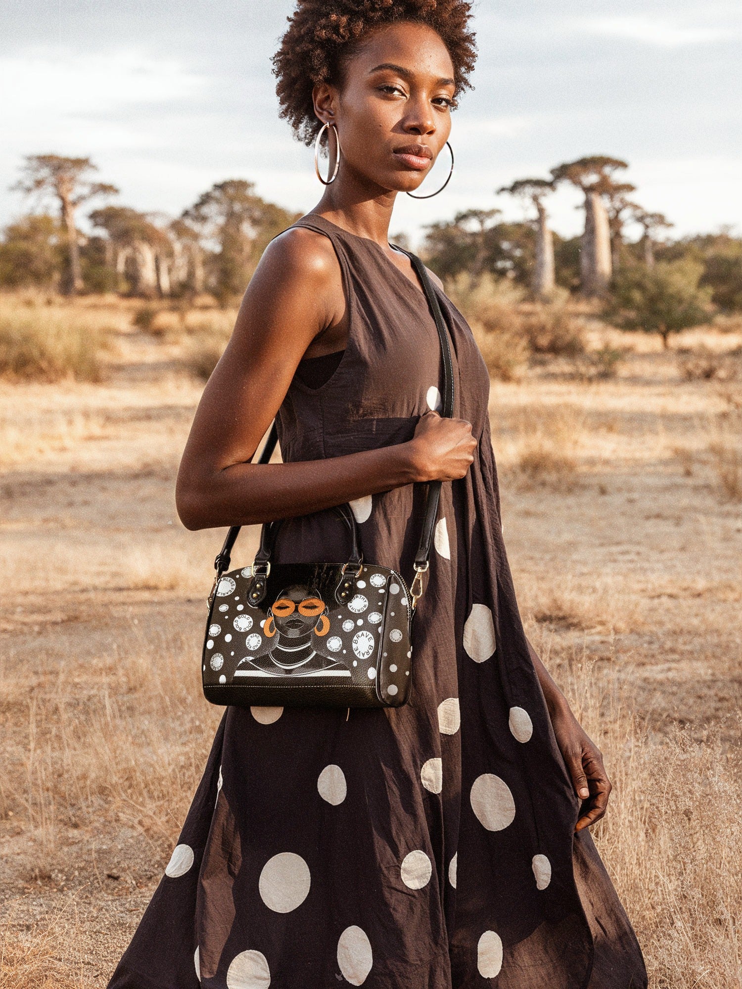 "Fahari" Monochrome Mini Satchel