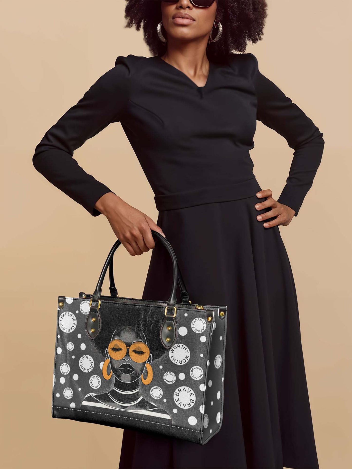"Fahari" Monochrome Leather Handbag Deal