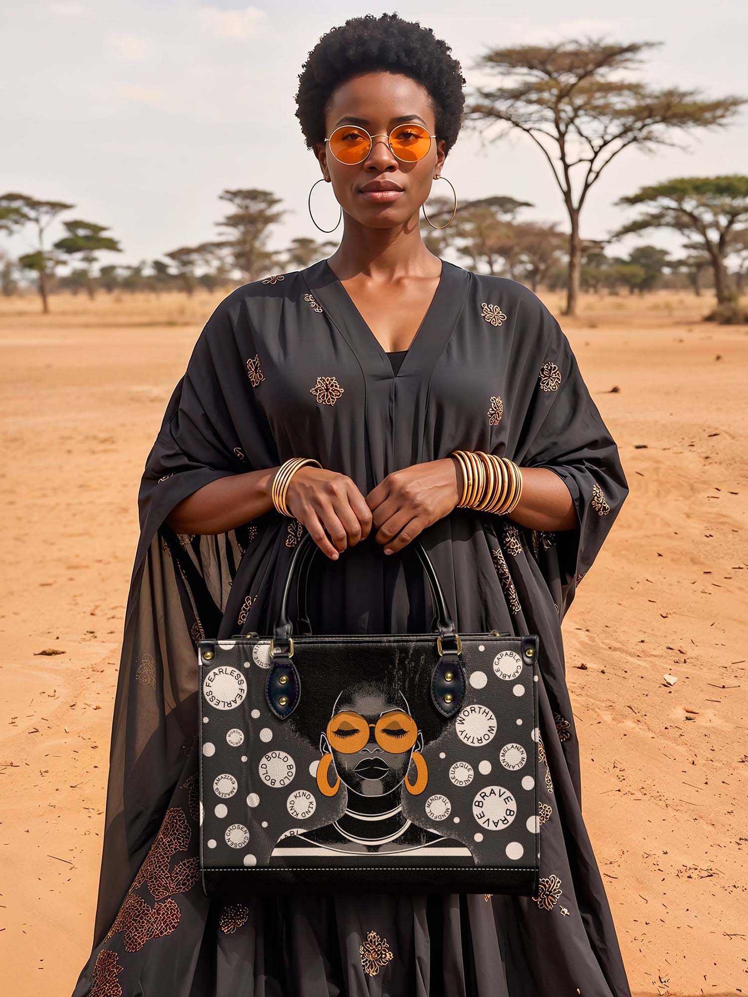 "Fahari" Monochrome Leather Handbag Deal