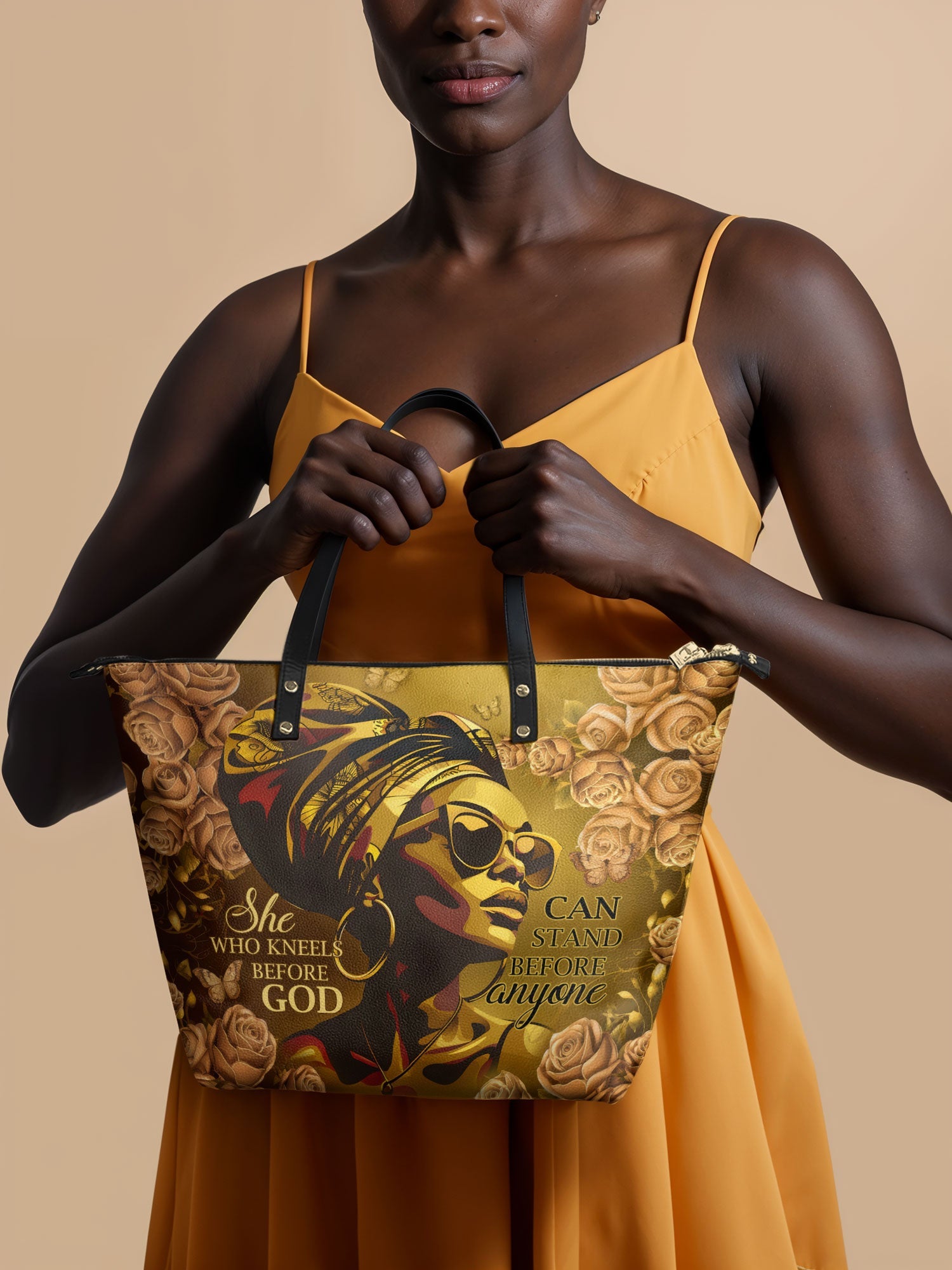 "Godfidence" Leather Tote Bag