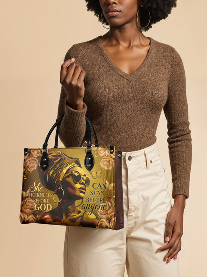 "Godfidence" Leather Handbag