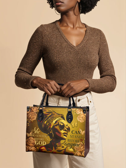 "Godfidence" Leather Handbag