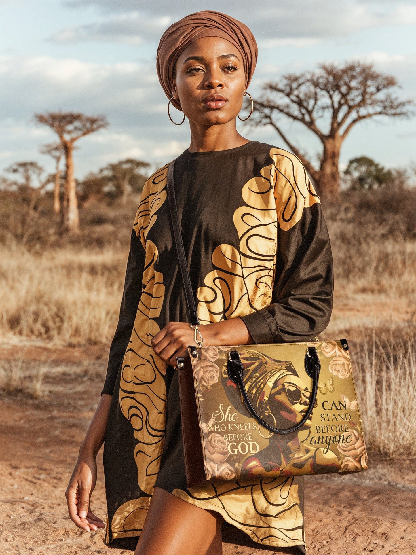 "Godfidence" Leather Handbag