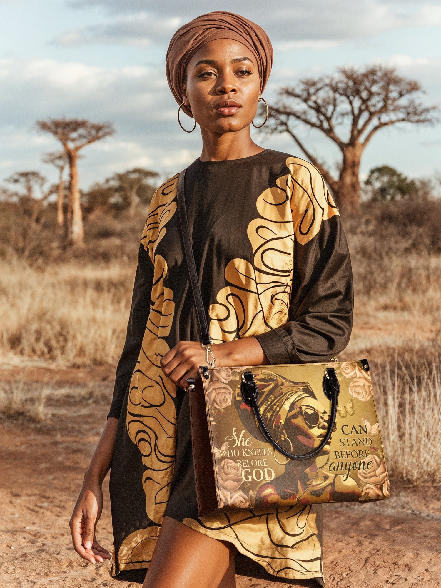 "Godfidence" Leather Handbag