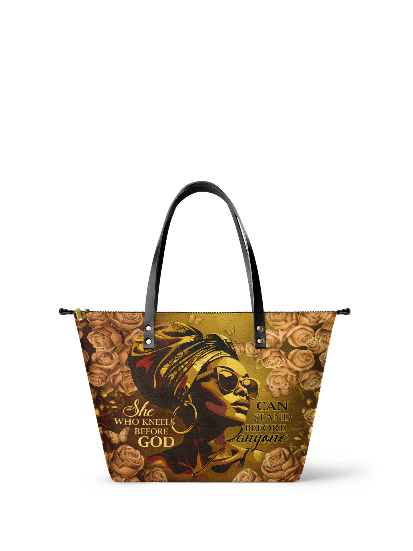"Godfidence" Leather Tote Bag