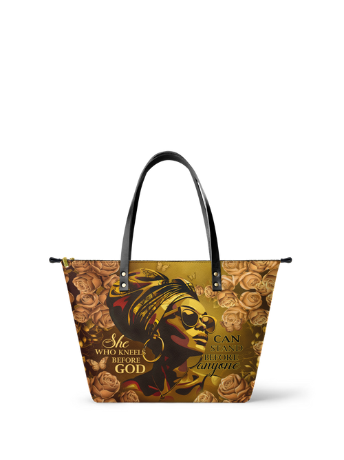 "Godfidence" Leather Tote Bag