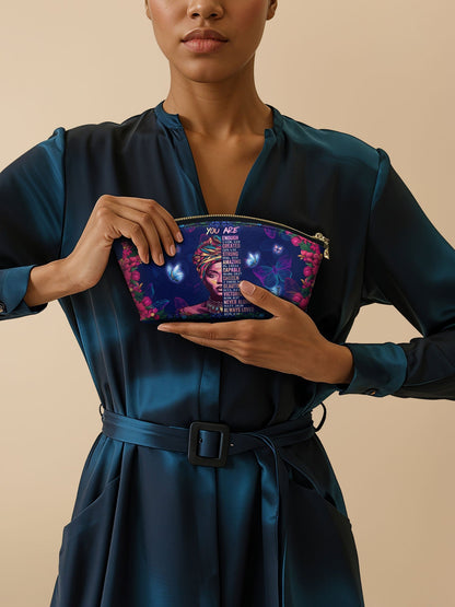 "Imani" Blue Orchid Eclipse Makeup Bag