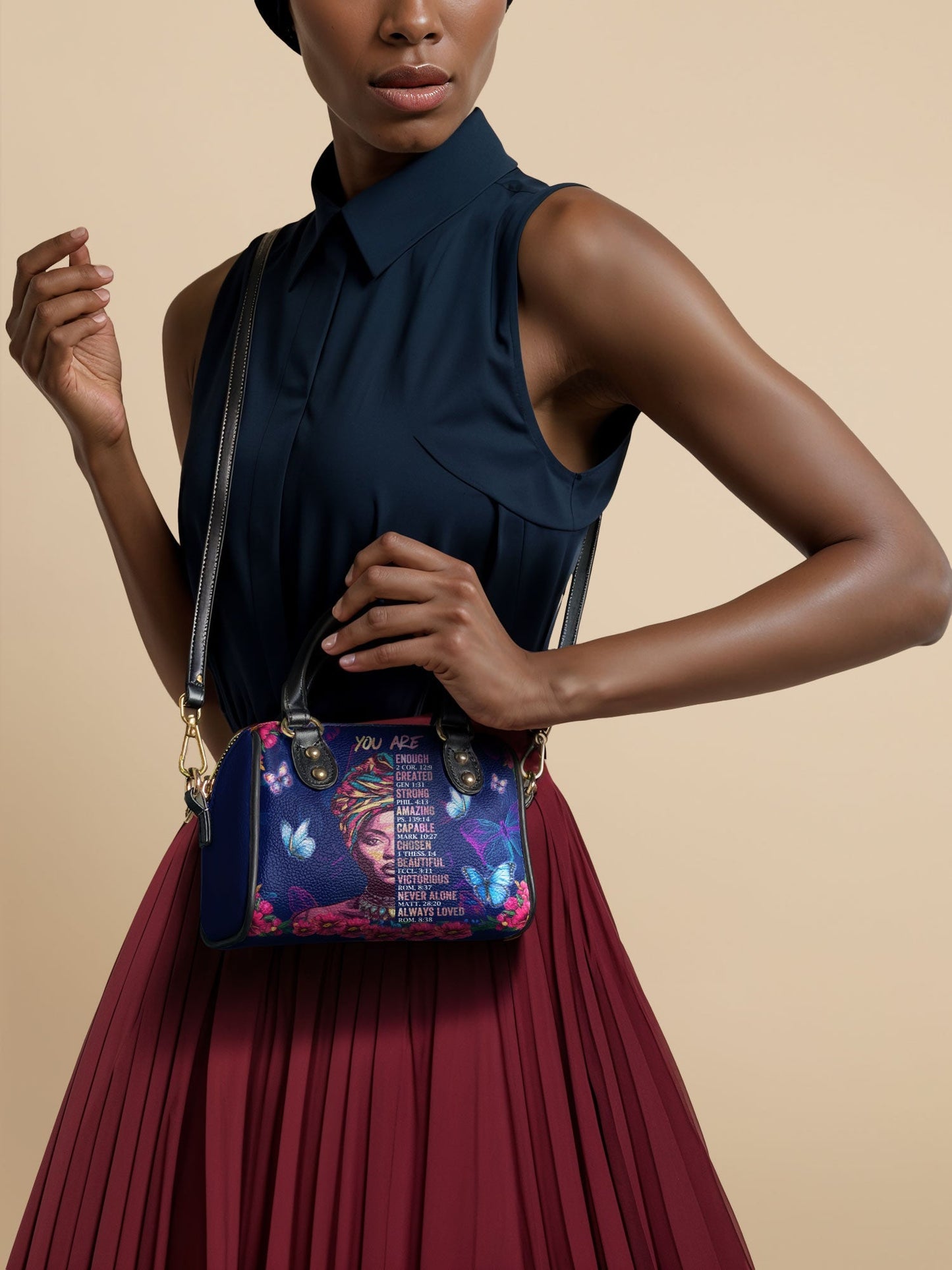 "Imani" Blue Orchid Mini Satchel