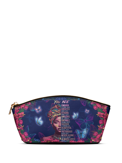 "Imani" Blue Orchid Eclipse Makeup Bag