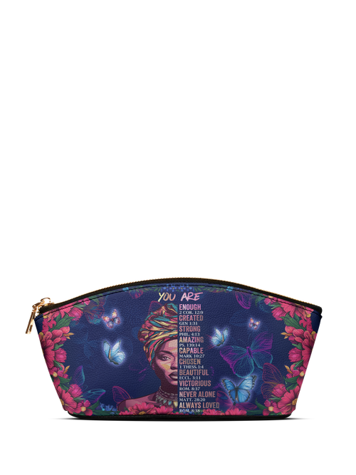 "Imani" Blue Orchid Eclipse Makeup Bag