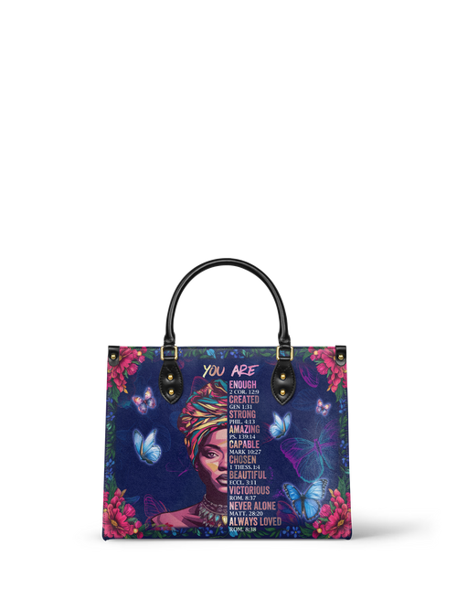 "Imani" Blue Orchid Leather Handbag