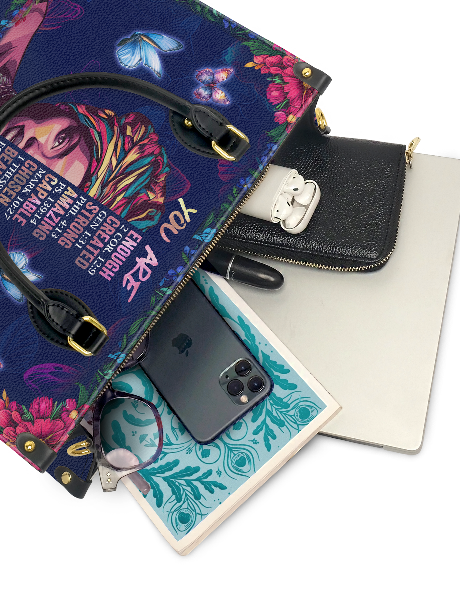 "Imani" Blue Orchid Leather Handbag