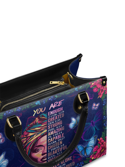 "Imani" Blue Orchid Leather Handbag