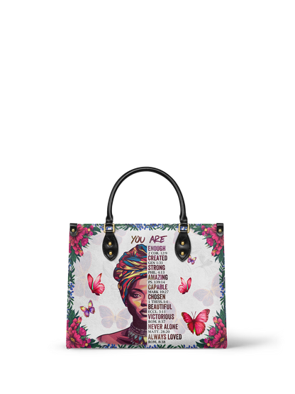 "Imani" Dove White Leather Handbag Deal