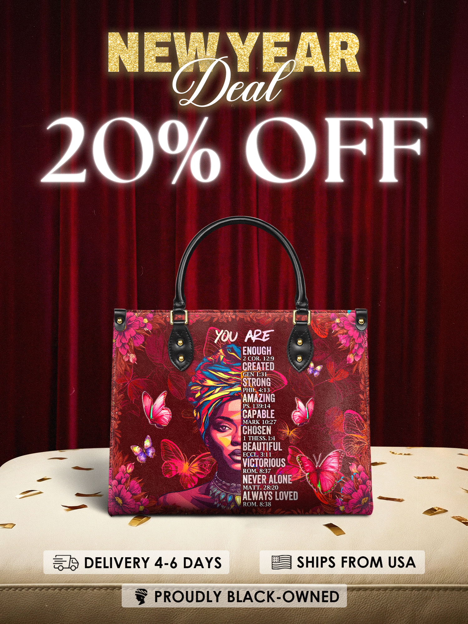 "Imani" Pomegranate Red Leather Handbag Deal