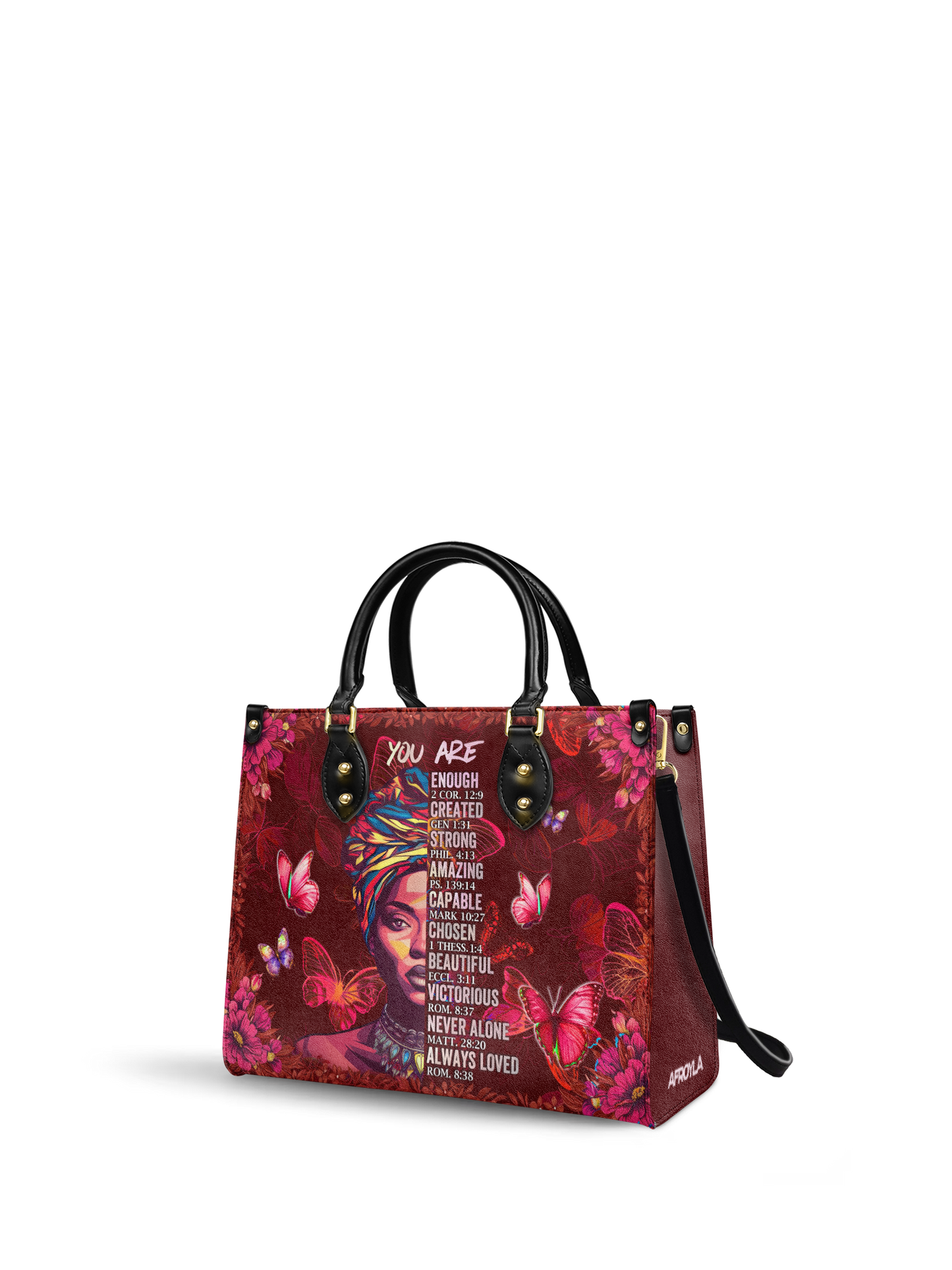 "Imani" Pomegranate Red Leather Handbag