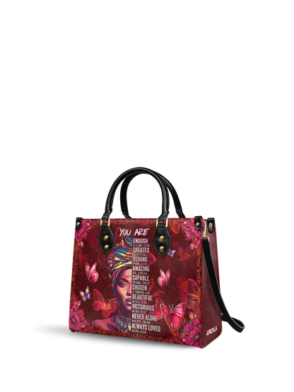 "Imani" Pomegranate Red Leather Handbag