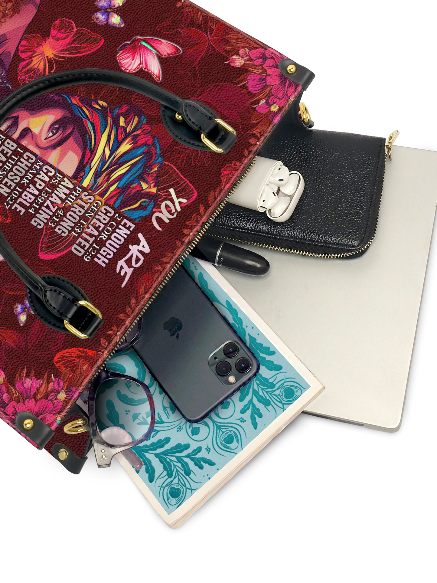 "Imani" Pomegranate Red Leather Handbag