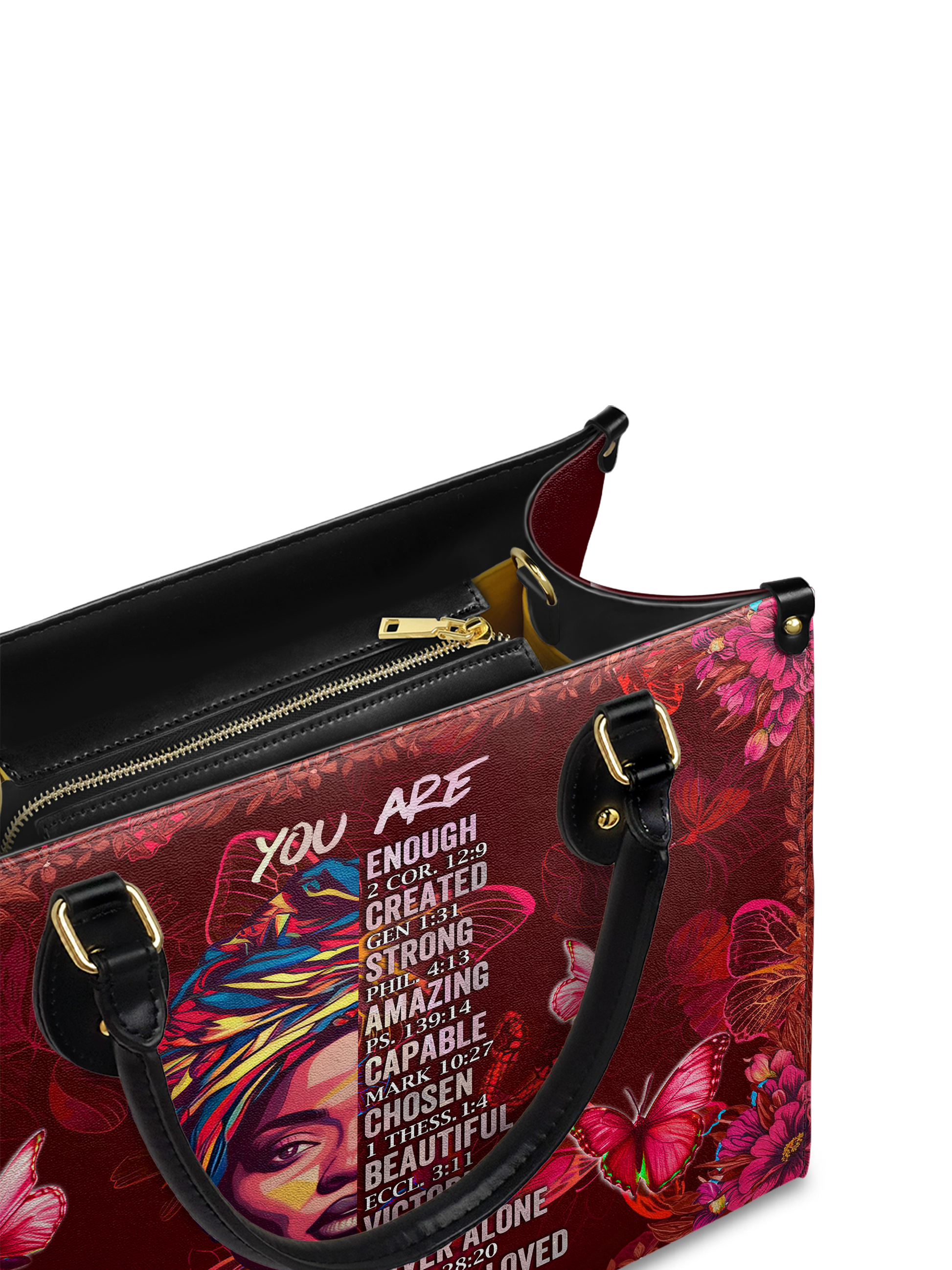 "Imani" Pomegranate Red Leather Handbag