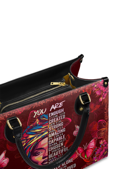 "Imani" Pomegranate Red Leather Handbag
