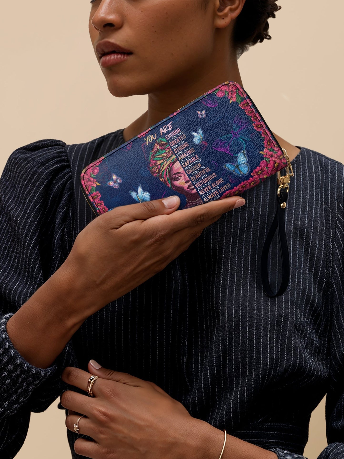 "Imani" Blue Orchid Wallet