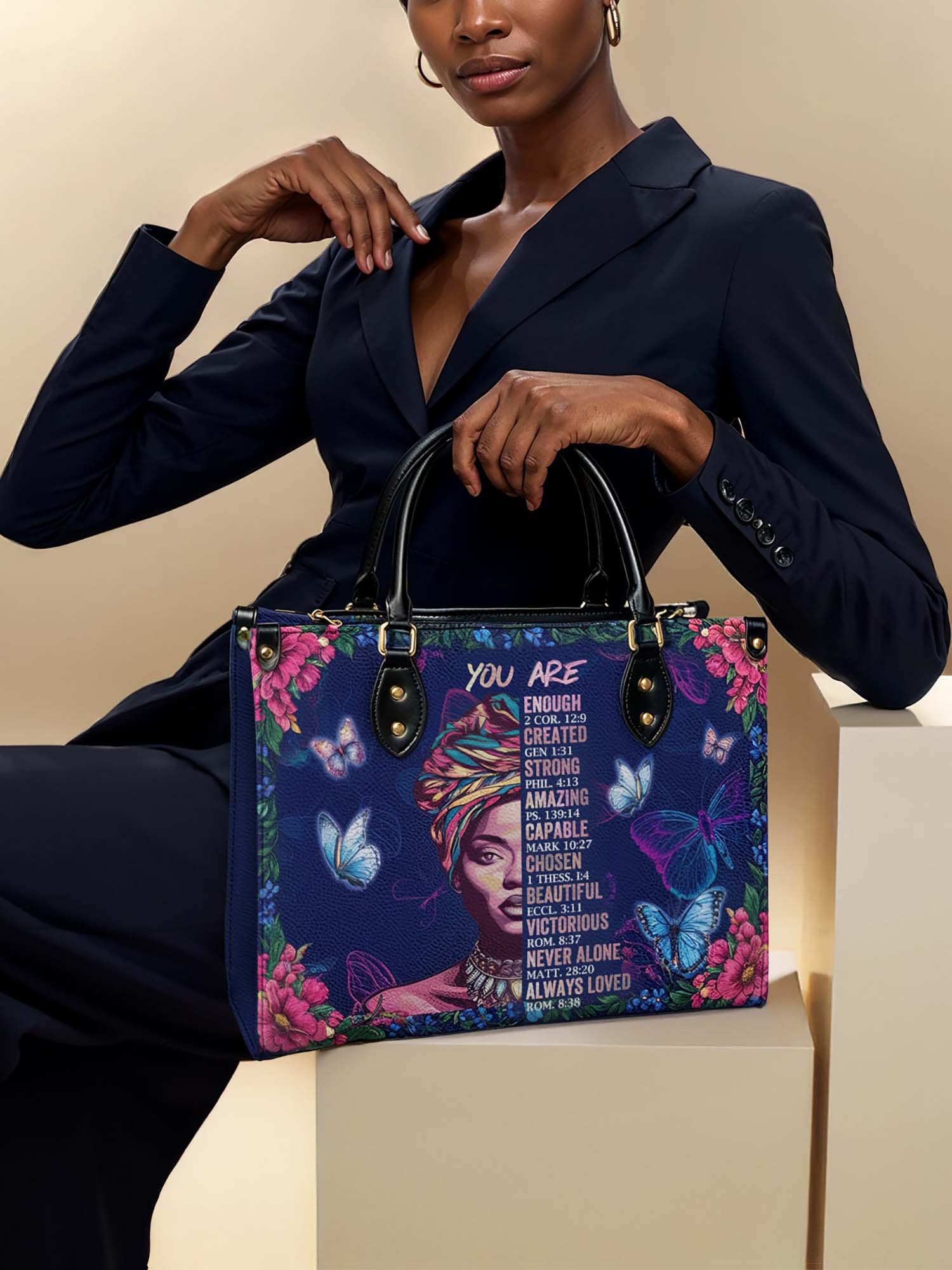 "Imani" Blue Orchid Leather Handbag Deal