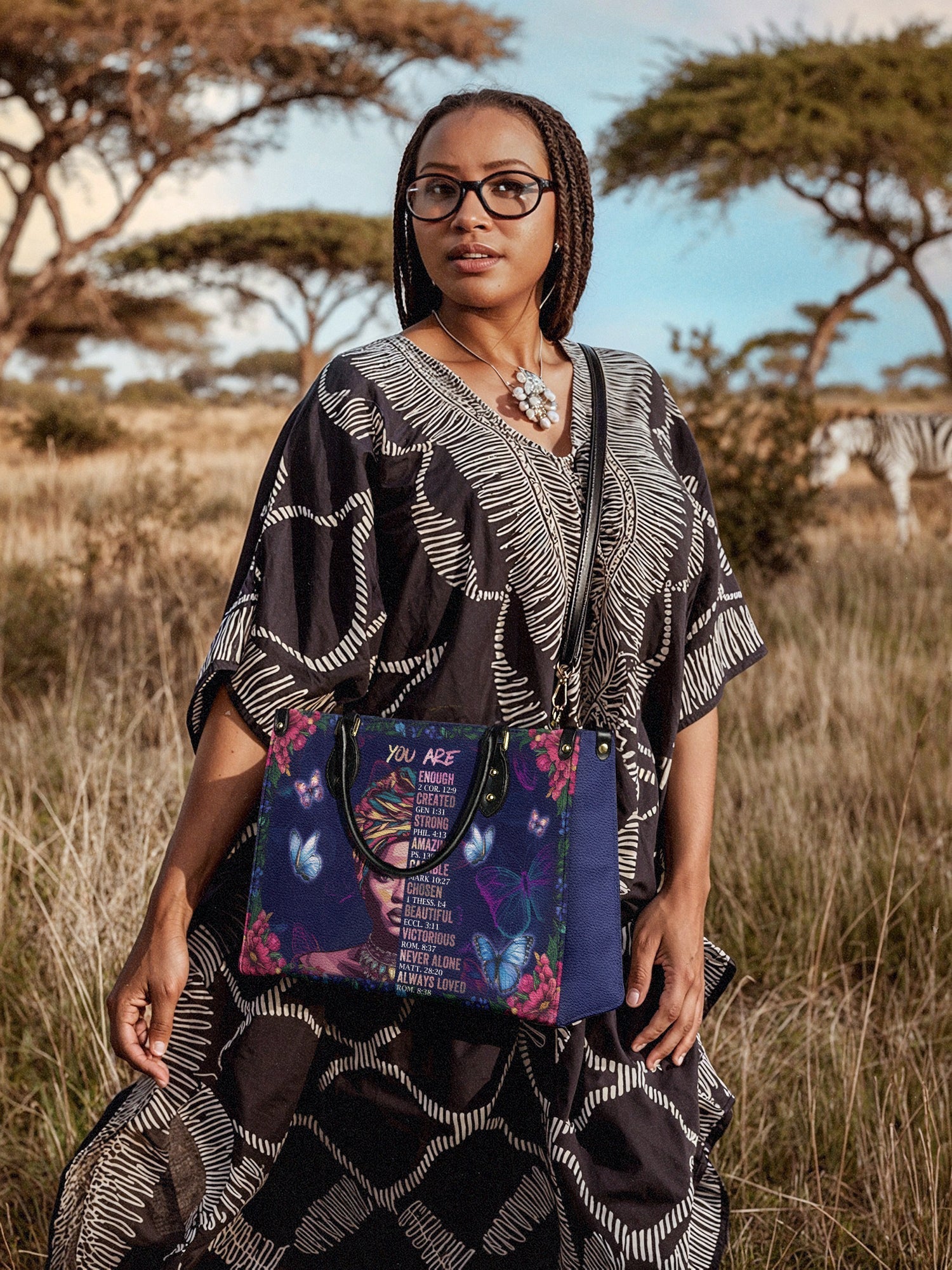 "Imani" Blue Orchid Leather Handbag