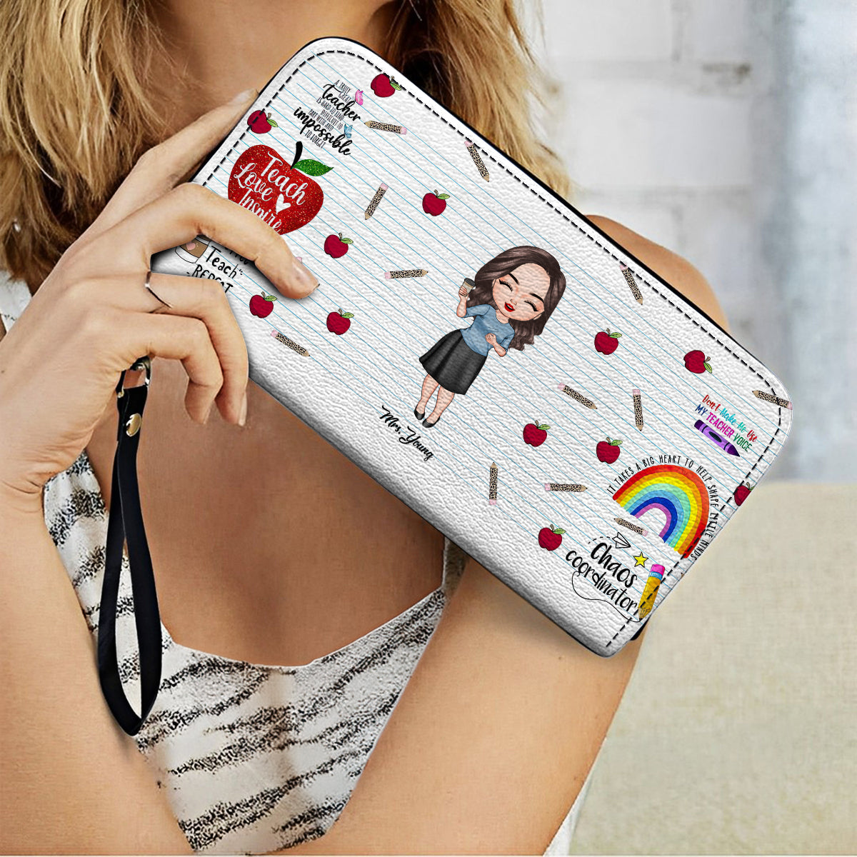  Teach Love Inspire Teacher - Personalized Wallet