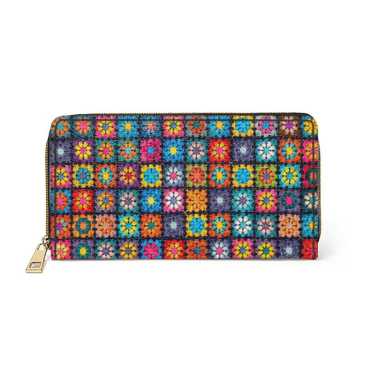  Crochet Granny/Mom Square Blanket Purse With Wristlet Strap Handle