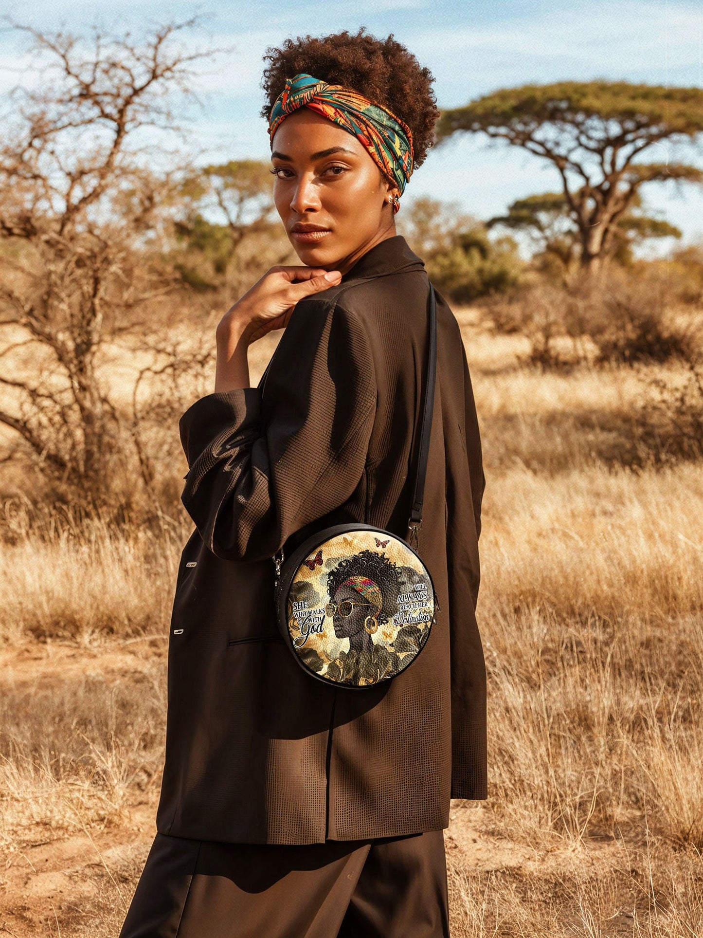 "Njia" Circle Crossbody Bag