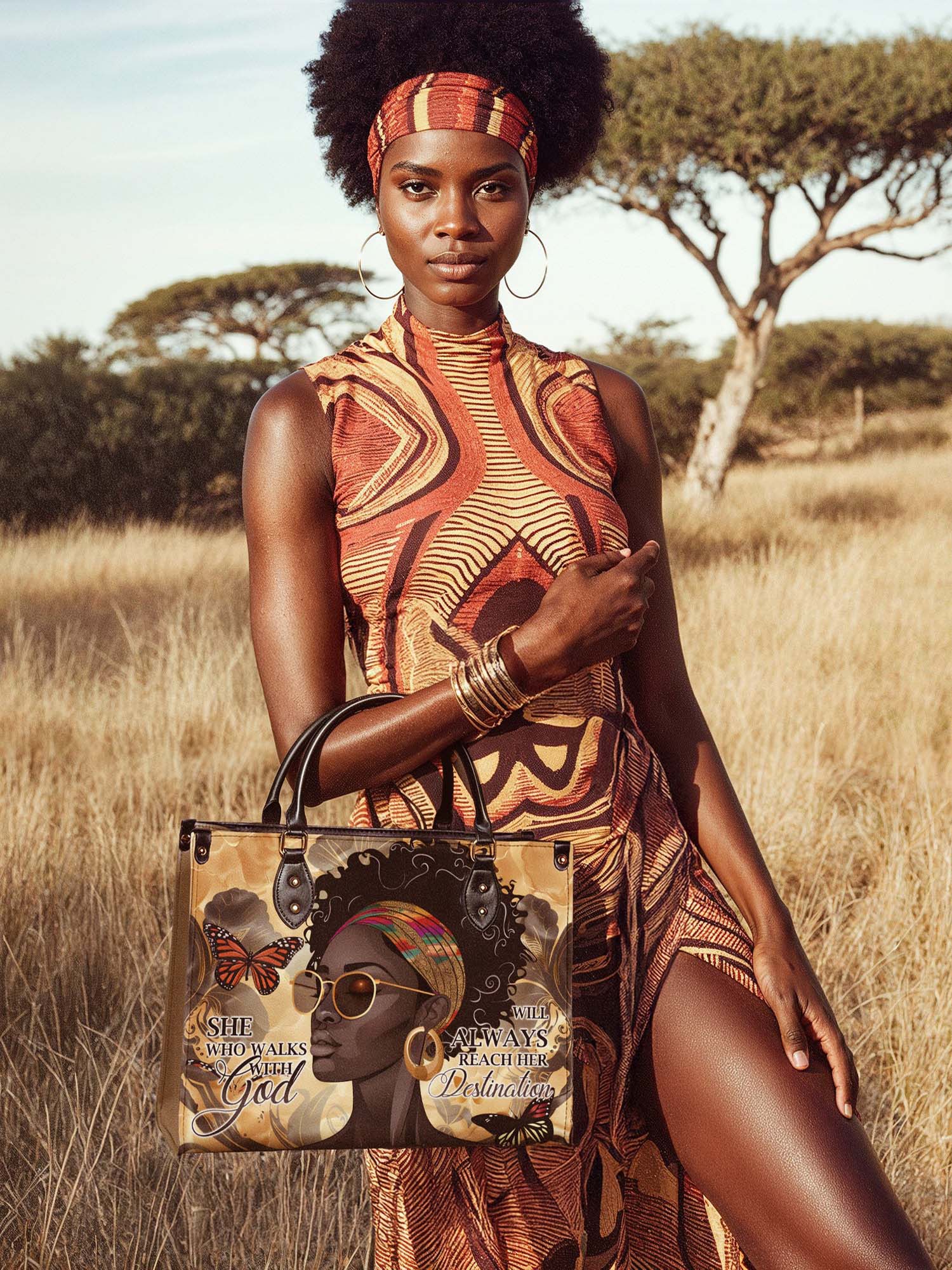 "Njia" Leather Handbag