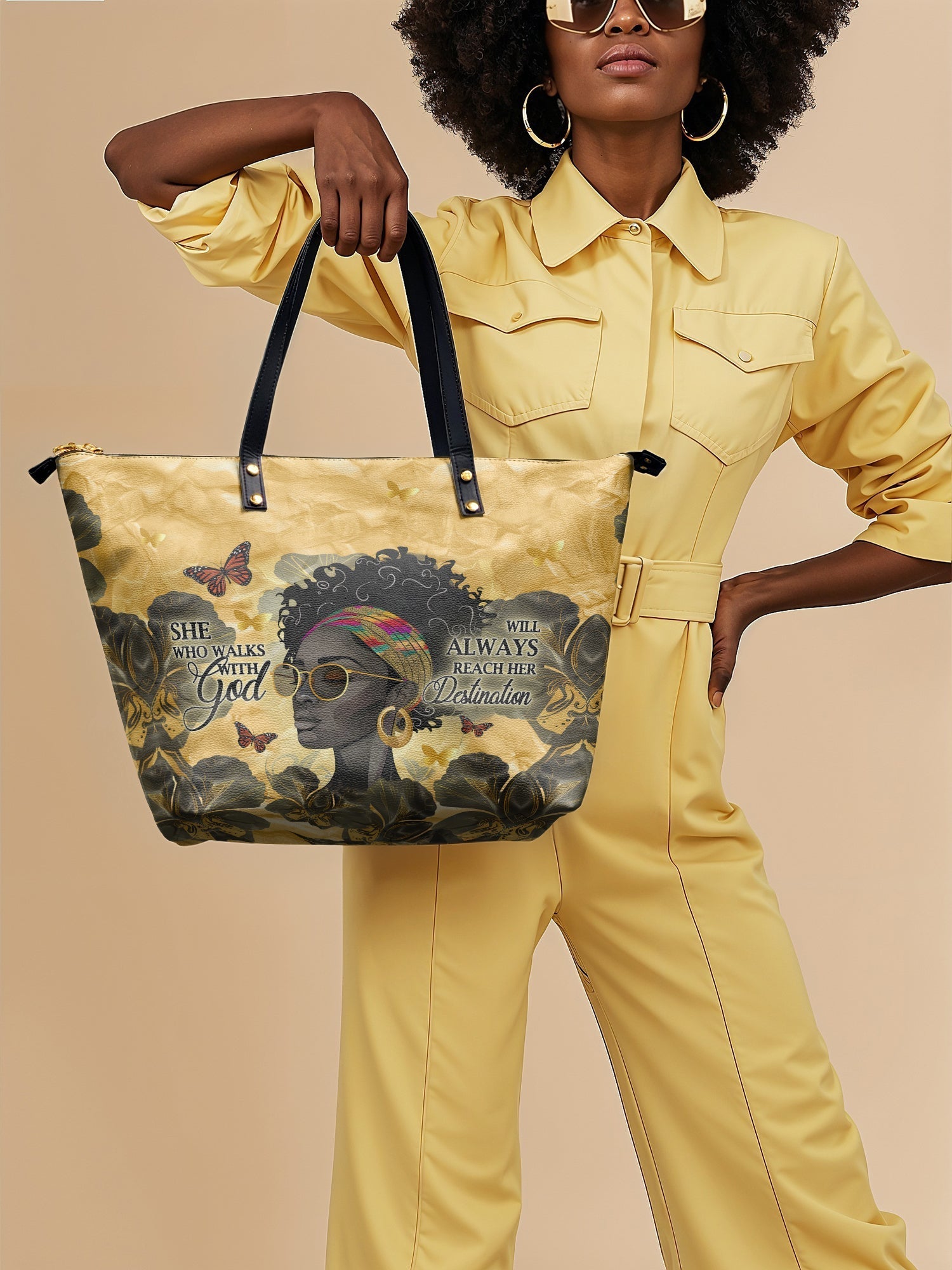 "Njia" Leather Tote Bag