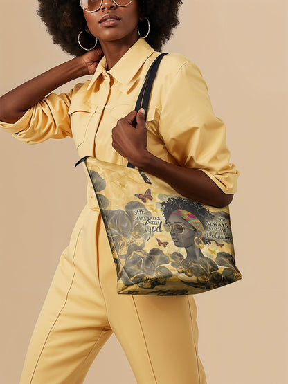 "Njia" Leather Tote Bag