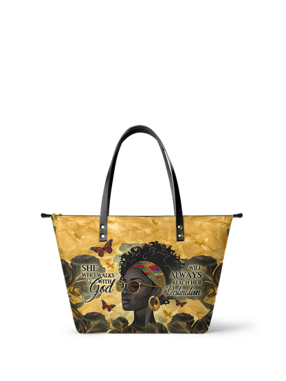 "Njia" Leather Tote Bag