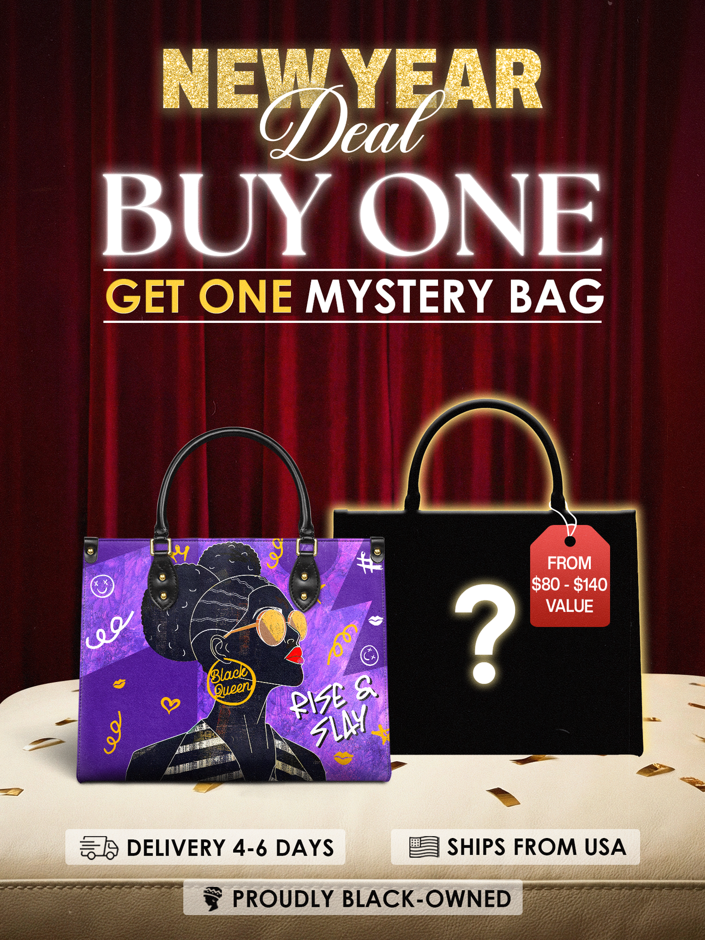 "Sanaa" Purple Crayon Leather Handbag Deal