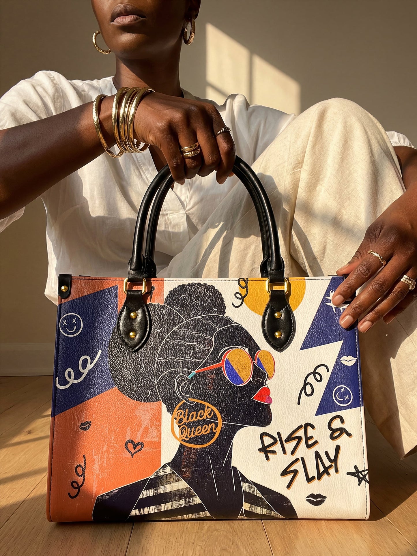 "Sanaa" Salt Pop Leather Handbag