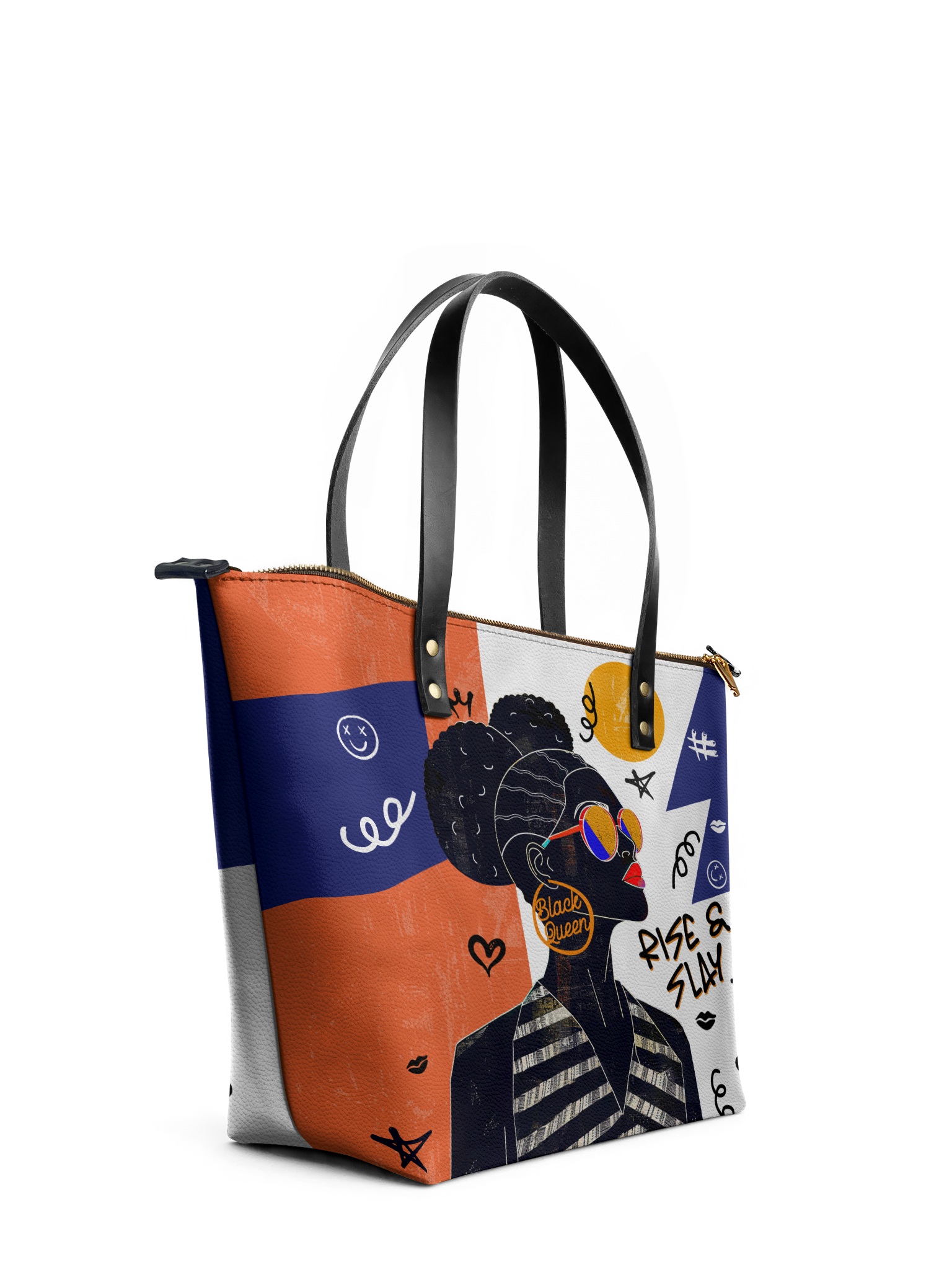 "Sanaa" Salt Pop Leather Tote Bag