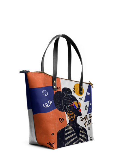 "Sanaa" Salt Pop Leather Tote Bag