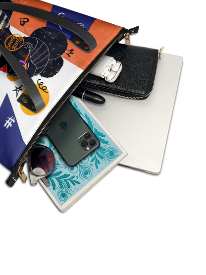 "Sanaa" Salt Pop Leather Tote Bag