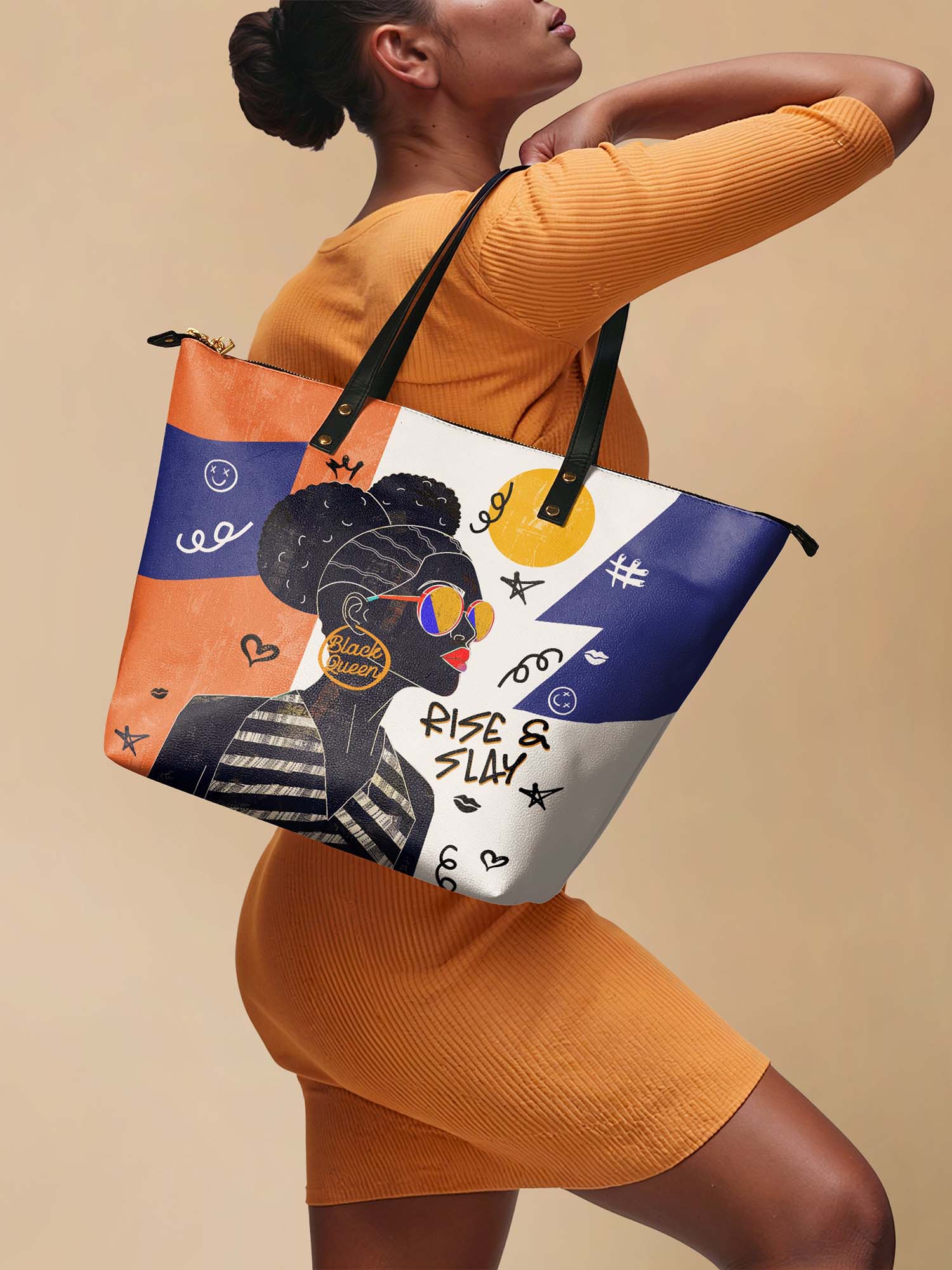 "Sanaa" Salt Pop Leather Tote Bag