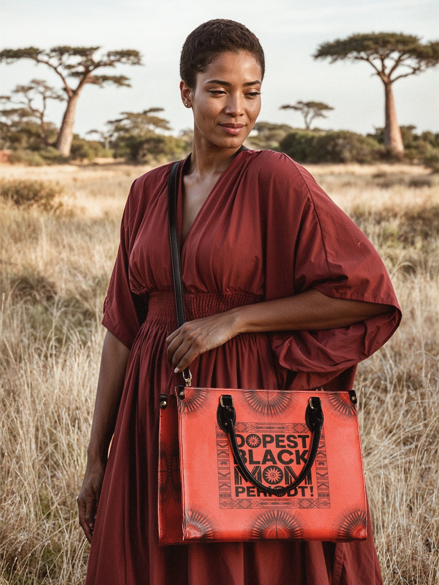 "Tajimom" Leather Handbag