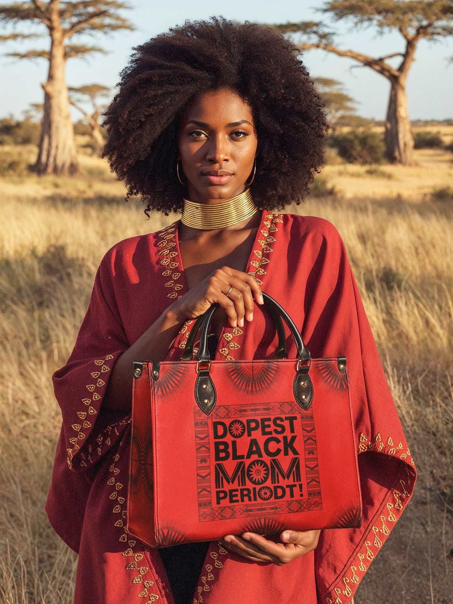 "Tajimom" Leather Handbag